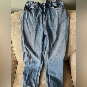Girls Blue jeans loose fit size 12 w/ adjustable waist